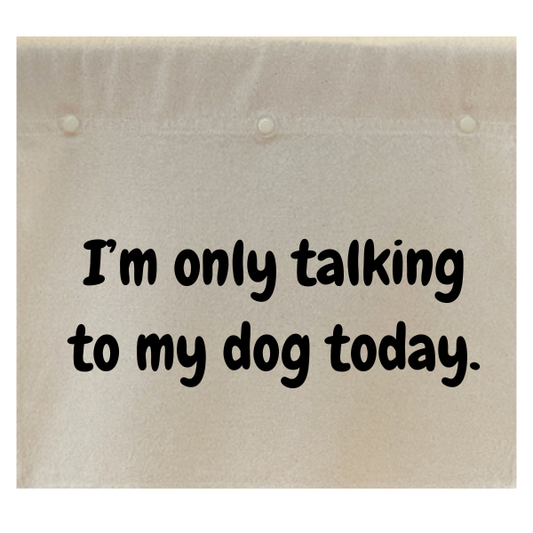 I'm only talking to my dog today.